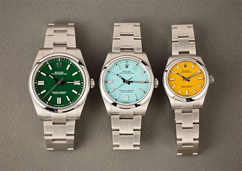 bright solid colored rolex dials|Rolex oyster perpetual dial colors.